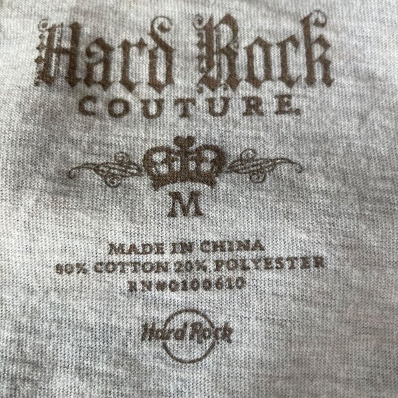 Hard Rock Couture Nashville Graphic T Womens Medium Distressed Rhinestone Retro - Picture 3 of 9